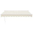 foldemarkise manuel betjening 3x2,5 m stof aluminium creme