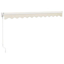 foldemarkise manuel betjening 3x2,5 m stof aluminium creme