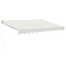 foldemarkise manuel betjening 3,5x2,5 m stof aluminium creme