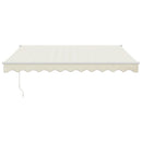 foldemarkise manuel betjening 3,5x2,5 m stof aluminium creme