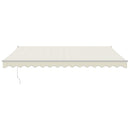 foldemarkise manuel betjening 4x3 m stof aluminium creme