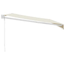 foldemarkise manuel betjening 4x3 m stof aluminium creme