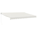 foldemarkise manuel betjening 4,5x3 m stof aluminium creme