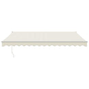 foldemarkise manuel betjening 4,5x3 m stof aluminium creme
