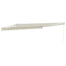 foldemarkise manuel betjening 4,5x3 m stof aluminium creme
