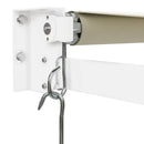 foldemarkise manuel betjening 4,5x3 m stof aluminium creme
