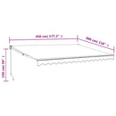 foldemarkise manuel betjening 4,5x3 m stof aluminium creme