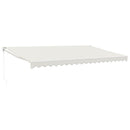 foldemarkise manuel betjening 5x3 m stof aluminium creme
