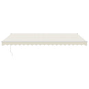 foldemarkise manuel betjening 5x3 m stof aluminium creme