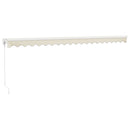 foldemarkise manuel betjening 5x3 m stof aluminium creme