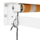 foldemarkise manuel betjening 3x2,5 m stof aluminium gul hvid