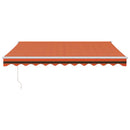 foldemarkise 3x2,5 m stof og aluminium orange og brun