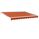 foldemarkise 3,5x2,5 m stof og aluminium orange og brun