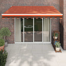 foldemarkise 3,5x2,5 m stof og aluminium orange og brun
