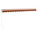 foldemarkise 4,5x3 m stof og aluminium orange og brun