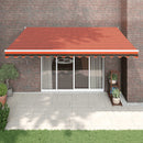 foldemarkise 4,5x3 m stof og aluminium orange og brun