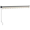 foldemarkise manuel betjening 3x2,5 m stof aluminium creme
