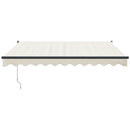 foldemarkise manuel betjening 3,5x2,5 m stof aluminium creme