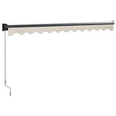 foldemarkise manuel betjening 3,5x2,5 m stof aluminium creme