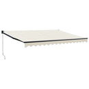 foldemarkise manuel betjening 4x3 m stof aluminium creme