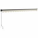 foldemarkise manuel betjening 4x3 m stof aluminium creme