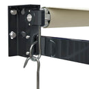 foldemarkise manuel betjening 4x3 m stof aluminium creme