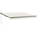 foldemarkise manuel betjening 4,5x3 m stof aluminium creme