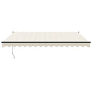 foldemarkise manuel betjening 4,5x3 m stof aluminium creme