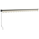 foldemarkise manuel betjening 4,5x3 m stof aluminium creme