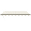 foldemarkise manuel betjening 5x3 m stof aluminium creme