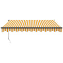 foldemarkise manuel betjening 3,5x2,5 m stof aluminium gul hvid