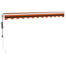 foldemarkise 3,5x2,5 m automatisk betjening orange og brun