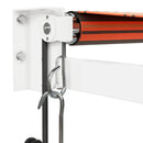 foldemarkise 4x3 m automatisk betjening orange og brun