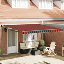 foldemarkise 4x3 m automatisk betjening orange og brun