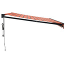 foldemarkise 4,5x3 m automatisk betjening orange og brun