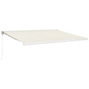 foldemarkise manuel betjening 4x3 m stof aluminium creme