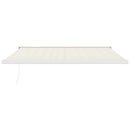 foldemarkise manuel betjening 4x3 m stof aluminium creme