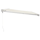 foldemarkise manuel betjening 4x3 m stof aluminium creme