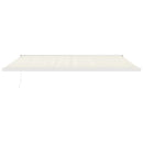 foldemarkise manuel betjening 5x3 m stof aluminium creme