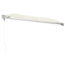 foldemarkise manuel betjening 5x3 m stof aluminium creme