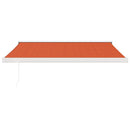 foldemarkise 3x2,5 m stof og aluminium orange og brun