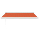 foldemarkise 3,5x2,5 m stof og aluminium orange og brun