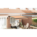 foldemarkise manuel betjening 3x2,5 m stof aluminium gul hvid