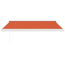 foldemarkise 3x2,5 m stof og aluminium orange og brun