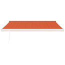 foldemarkise 3,5x2,5 m stof og aluminium orange og brun