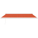 foldemarkise 4x3 m stof og aluminium orange og brun
