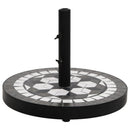 parasolfod 12 kg rund sort og hvid