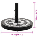 parasolfod 12 kg rund sort og hvid