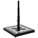 parasolfod 12 kg firkantet sort og hvid