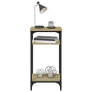 sidebord 40x30x75 cm konstrueret træ sonoma-eg